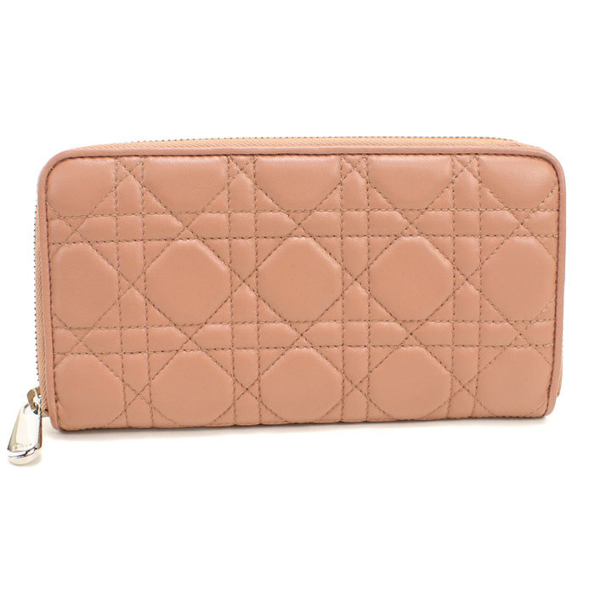 Christian Dior Dior Dior Long Wallet Round Zipper Voyageur Lady Dior Women